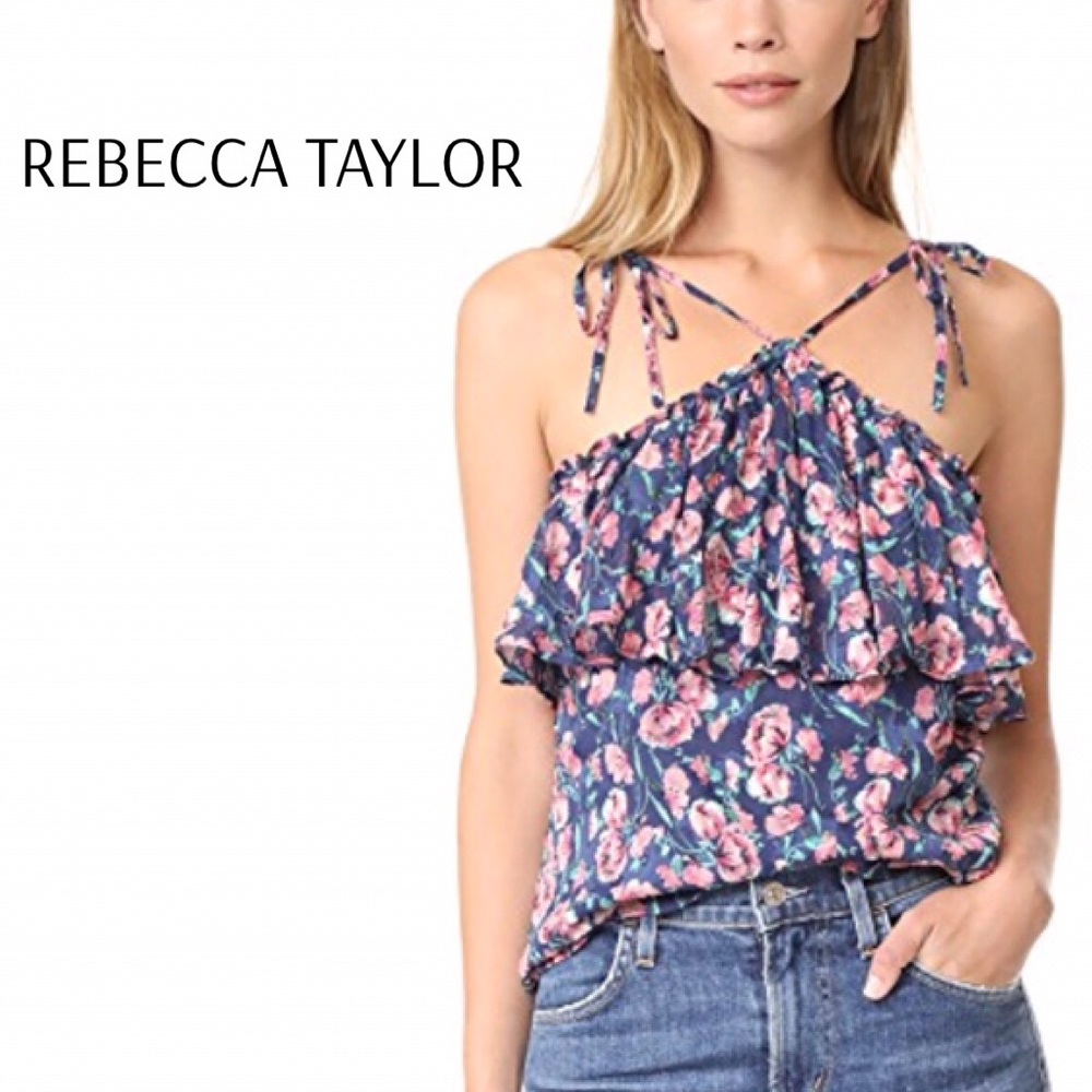 Rebecca Taylor Silk Tea Rose Tank